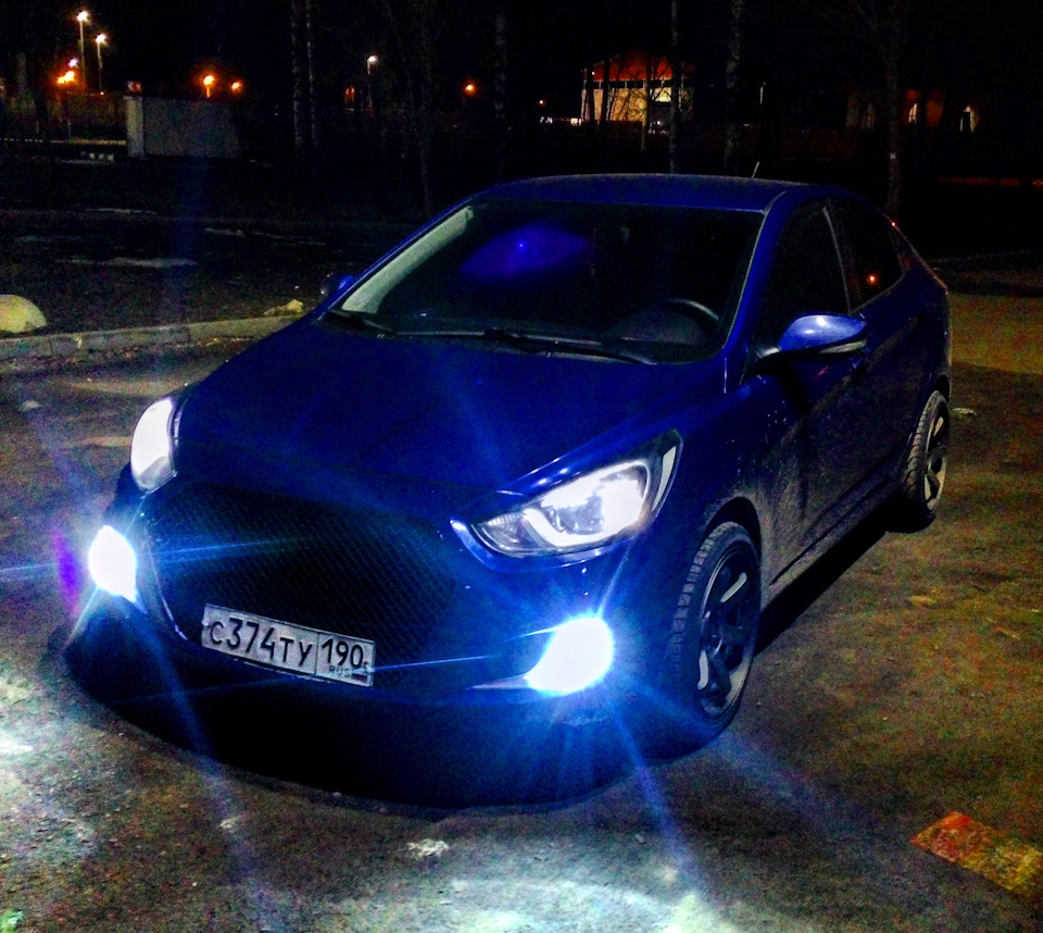 Решетка бампера — Hyundai Solaris, 1,6 л, 2012 года | своими руками ...