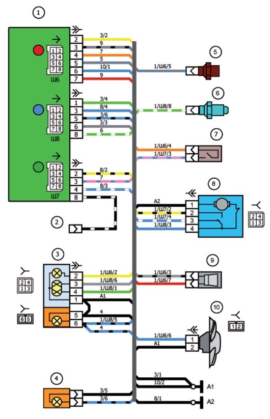 Схема электрики ваз 2107