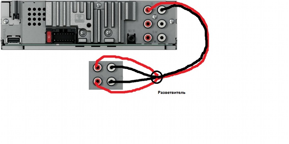 Схема подключения усилителя к магнитоле 4 канального