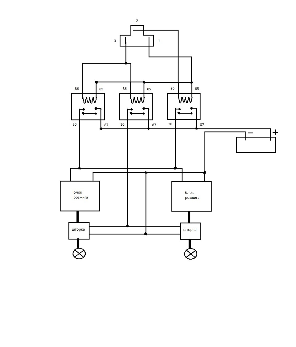 Схема блока розжига