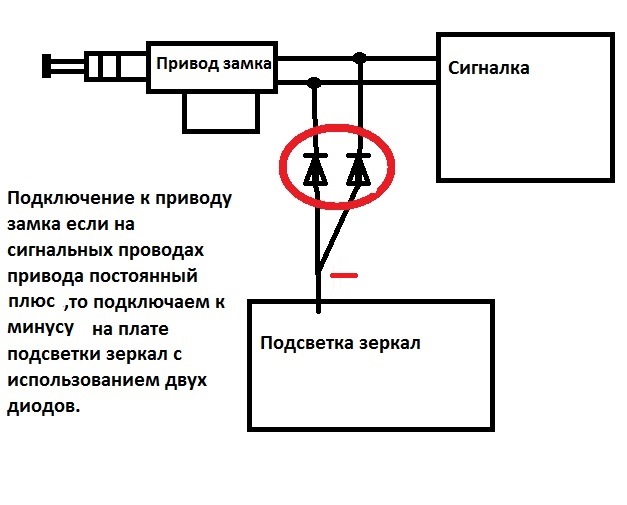 Схема подключения зеркало с подсветкой