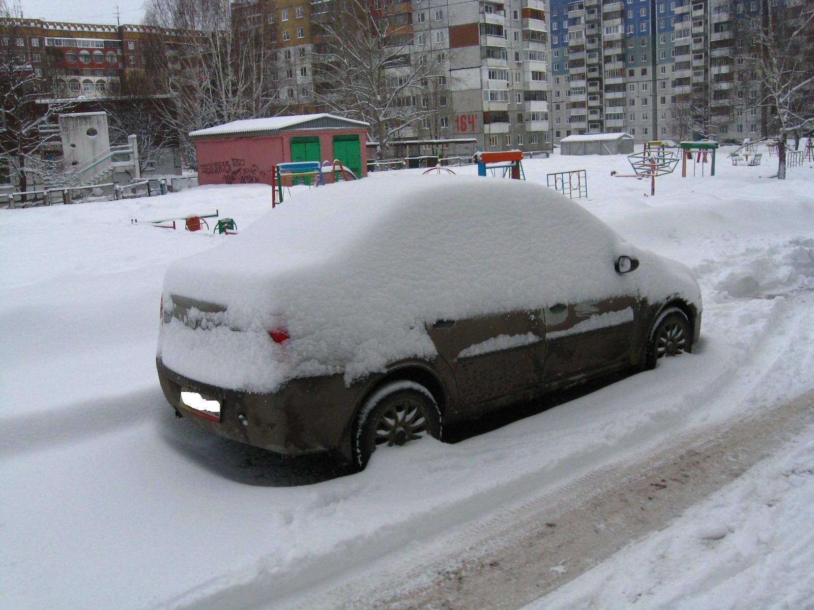 Снег. — Renault Logan (1G), 1,4 л, 2006 года | другое | DRIVE2