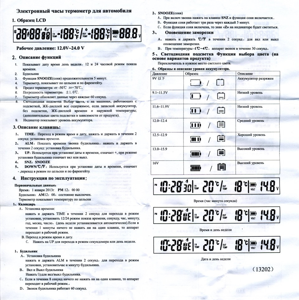 Инструкция по настройке часов VST