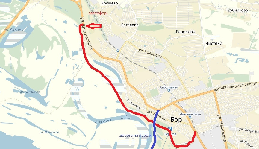 Бор карта нижегородская