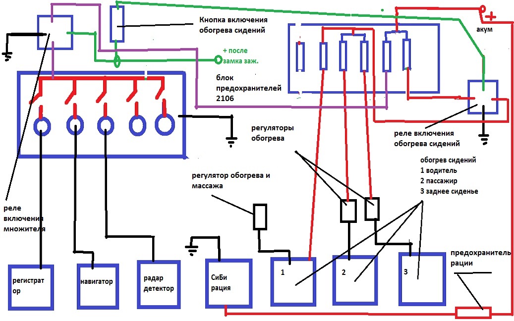 Калина подогрев схема. Схема клавиши обогрева сидений ВАЗ 2114. Схема подключения обогрева сидений ВАЗ 2114. Подогрев сидений 2114 схема. Схема соединения подогрева сидений ВАЗ 2110.