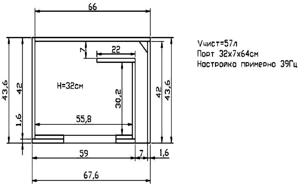 Короб под овалы чертеж