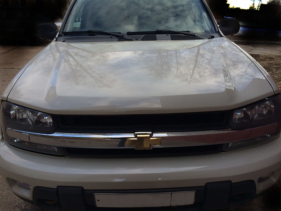Решетка в хром — Chevrolet TrailBlazer (1G), 4,2 л, 2009 года ...