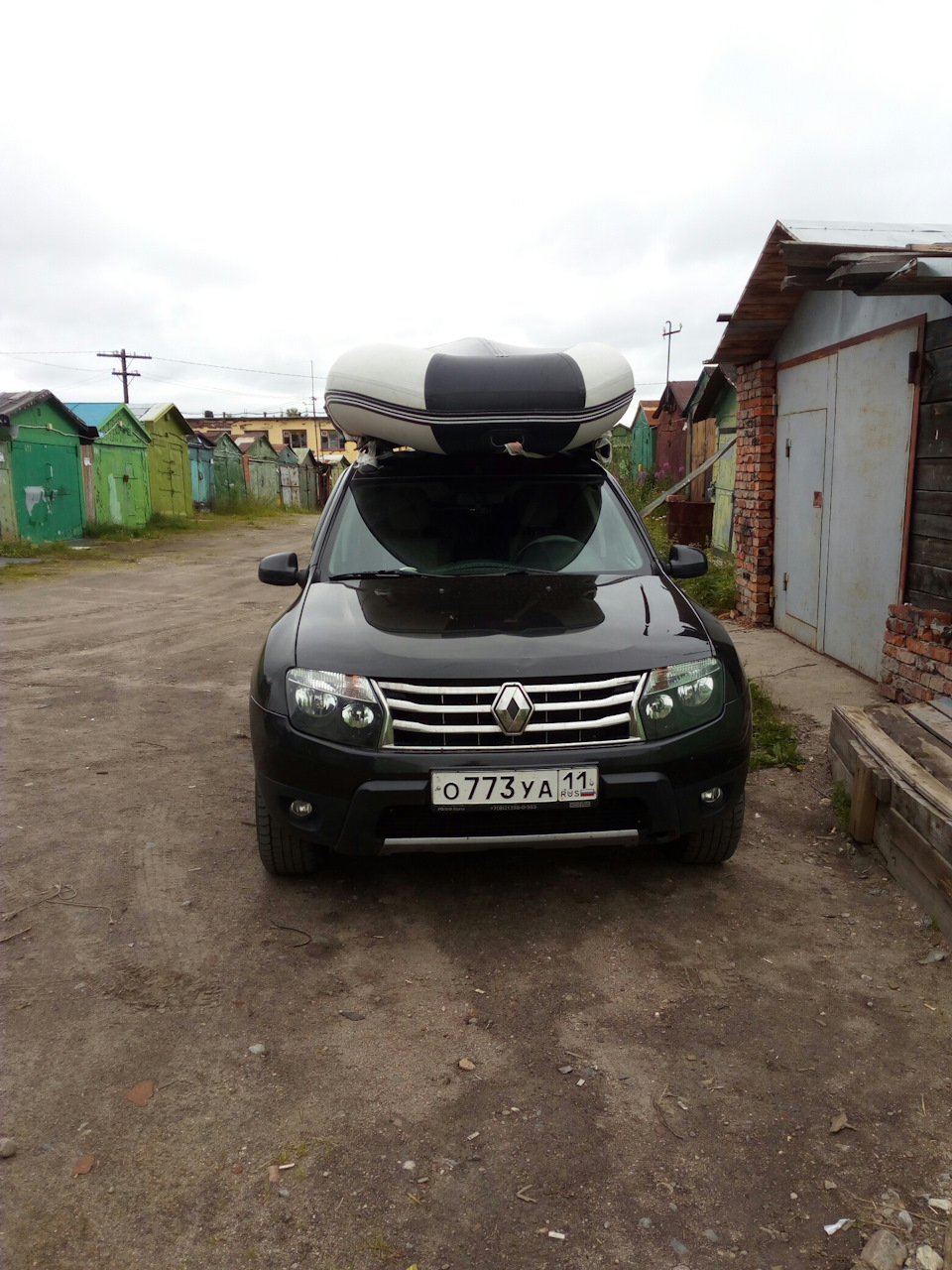 Способ перевоза лодки))) — Renault Duster (1G), 1,5 л, 2014 года | просто  так | DRIVE2