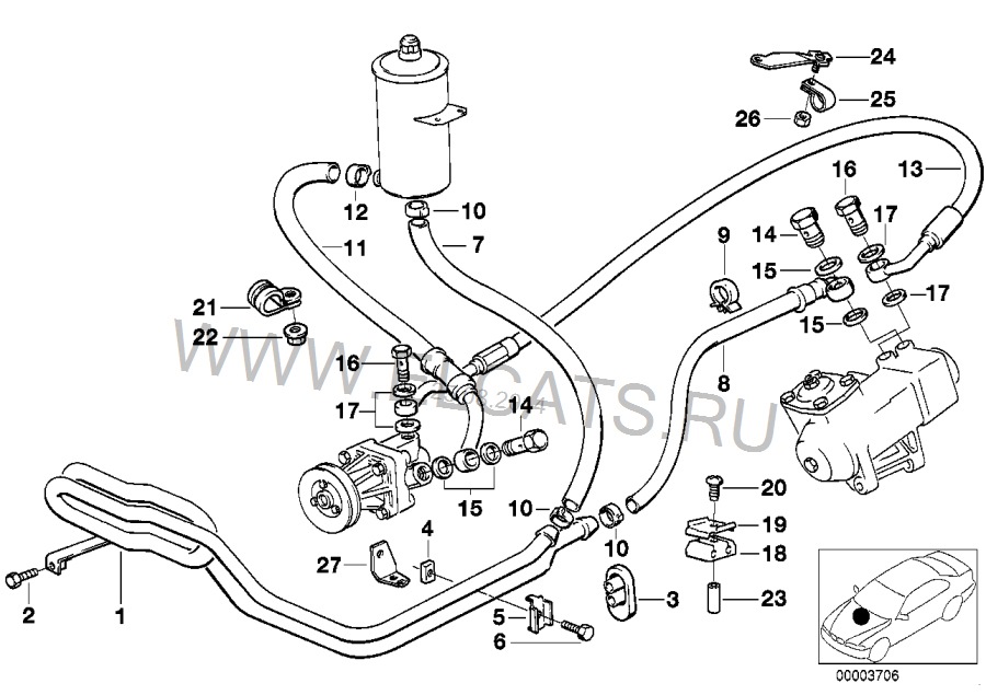 Потек из шлангов гура — Сообщество «Фан-клуб BMW E34 и E36» на DRIVE2