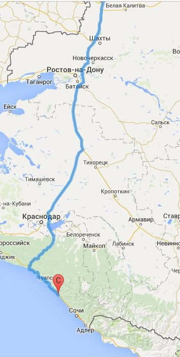Сколько от ростова до лазаревское