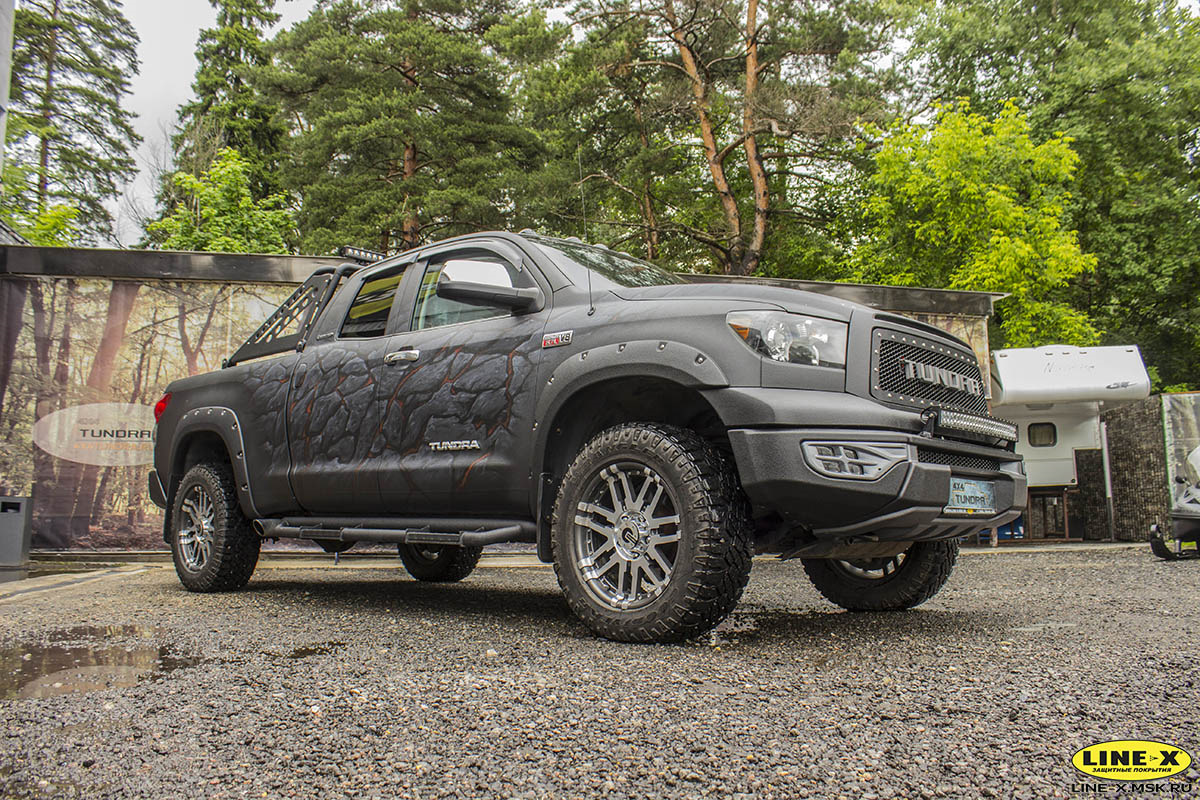 Toyota Tundra Lava — LINE-X + аэрография. И немного тюнинга. — DRIVE2