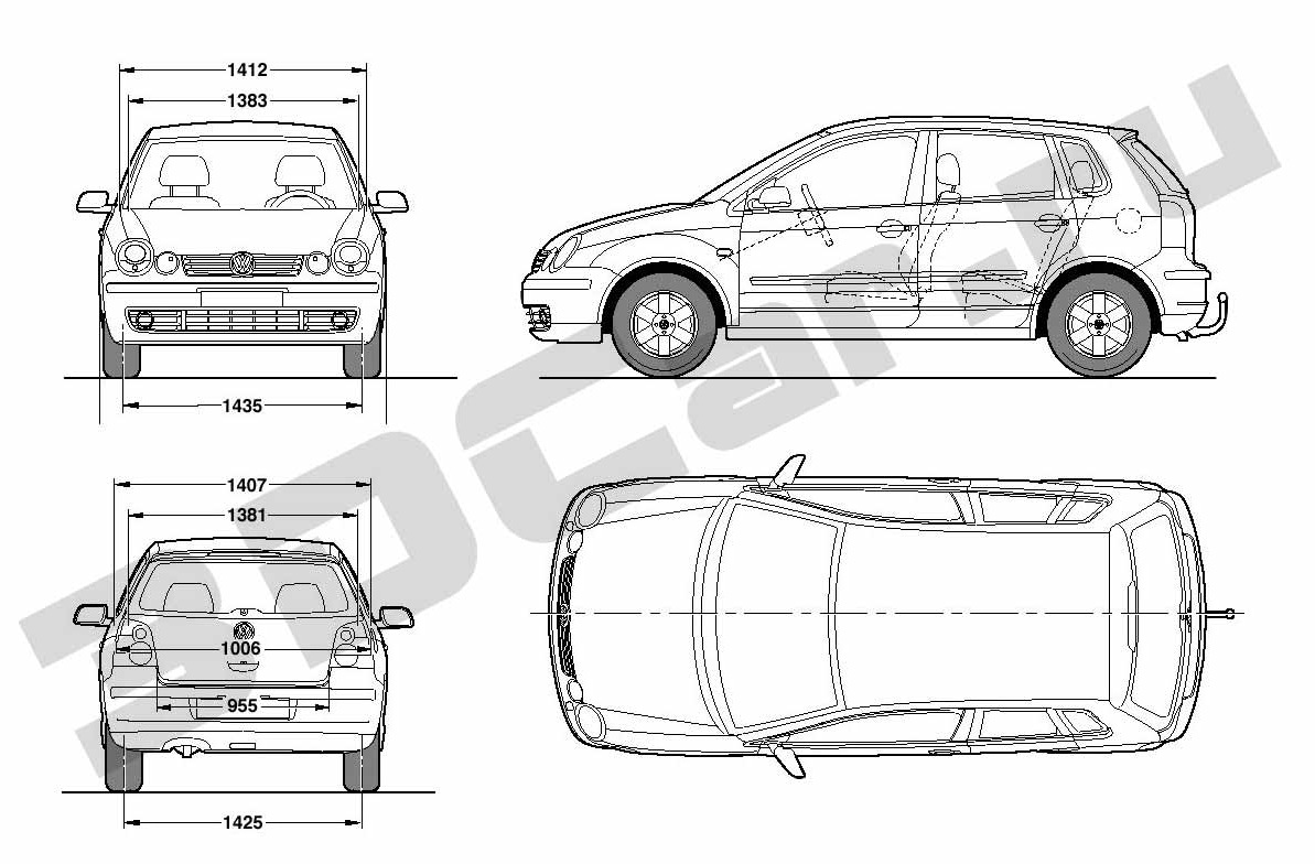 Фольксваген поло седан чертеж