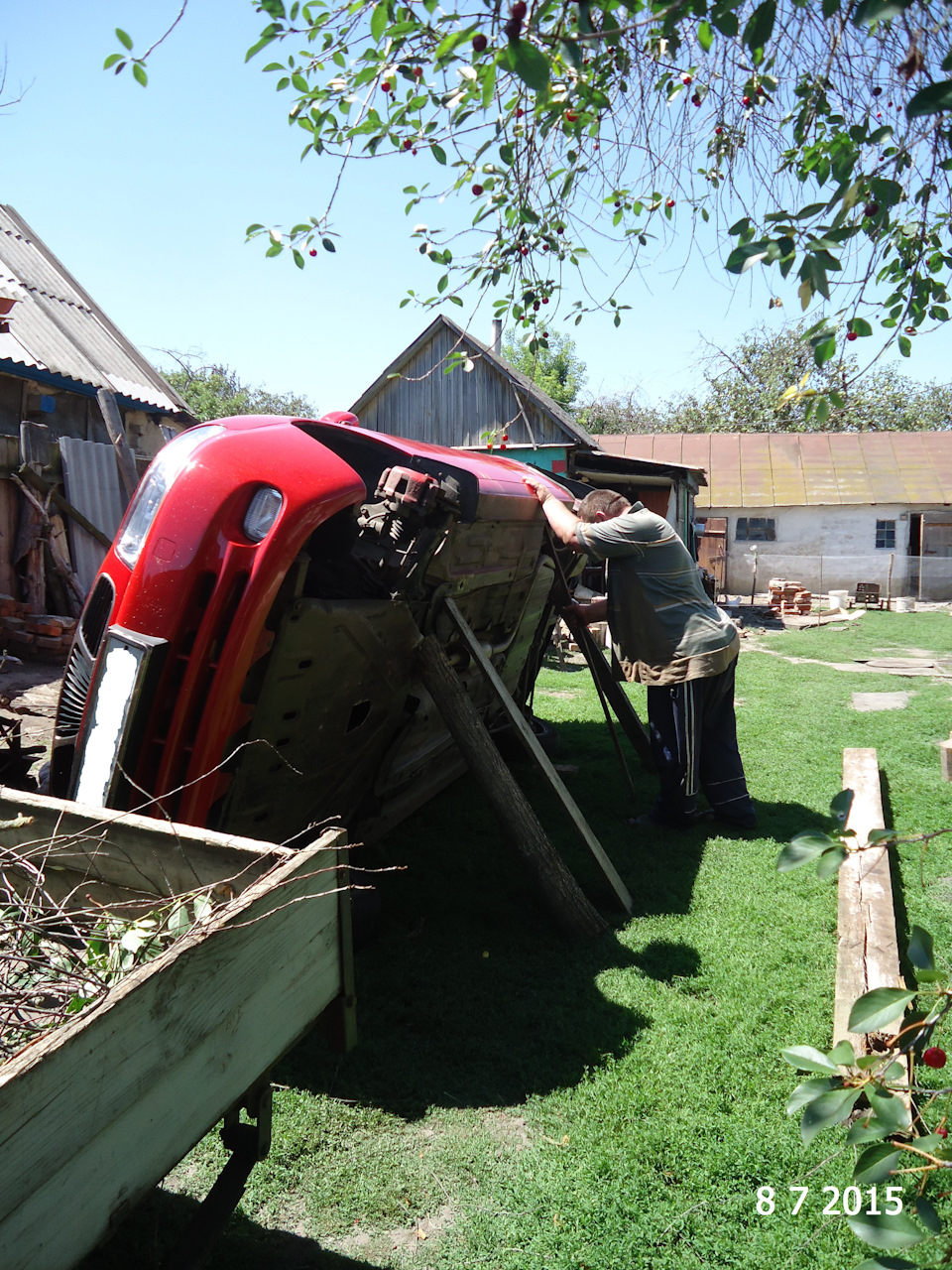 Обработка днища мастикой — Daewoo Nubira I, 1,6 л, 1998 года | своими ...