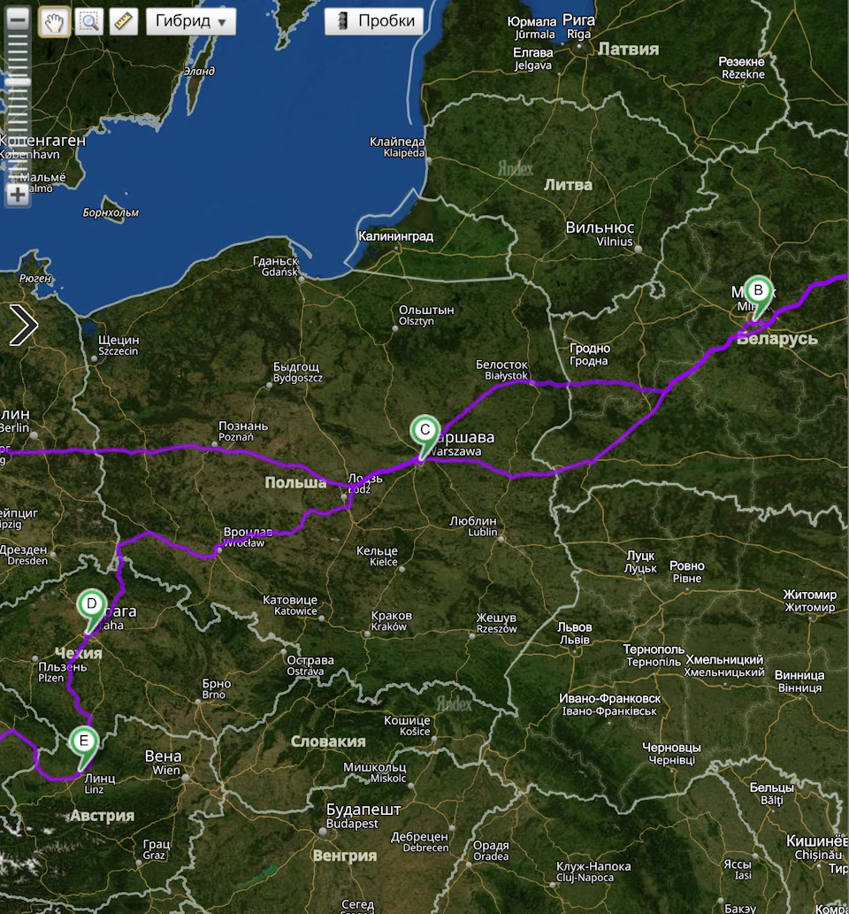 маршрут построен беларусь