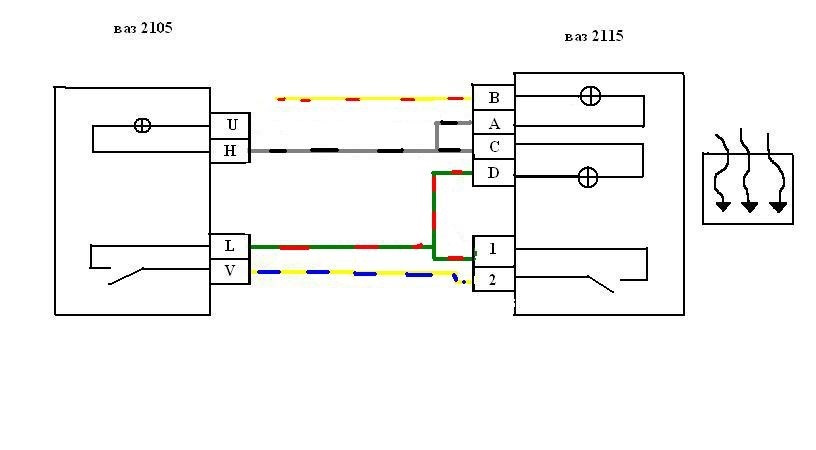 Схема обогрева заднего стекла ваз 2114 инжектор 8