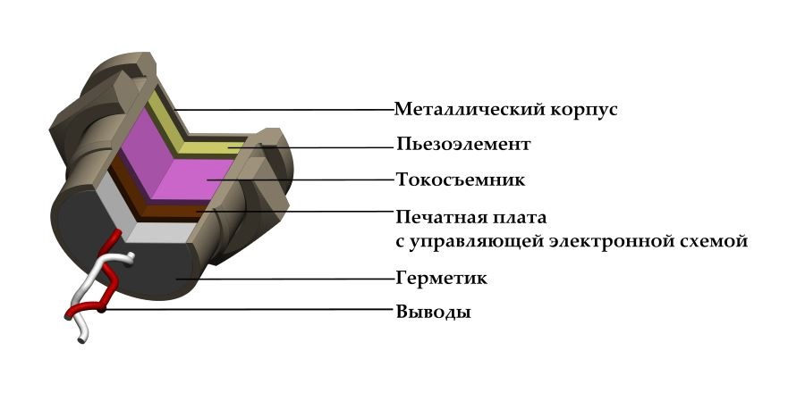 Схема подключения пьезокнопки