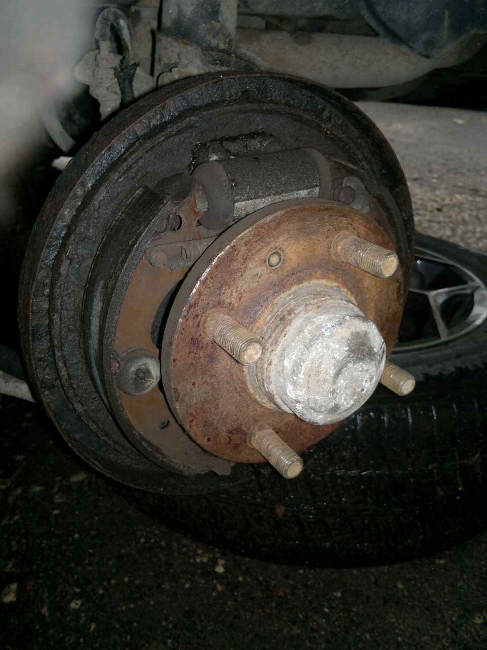 после снятия диска — Nissan 100 NX