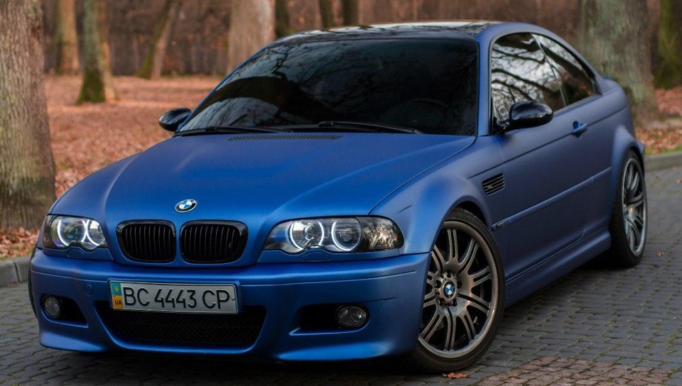 BMW e46 синяя