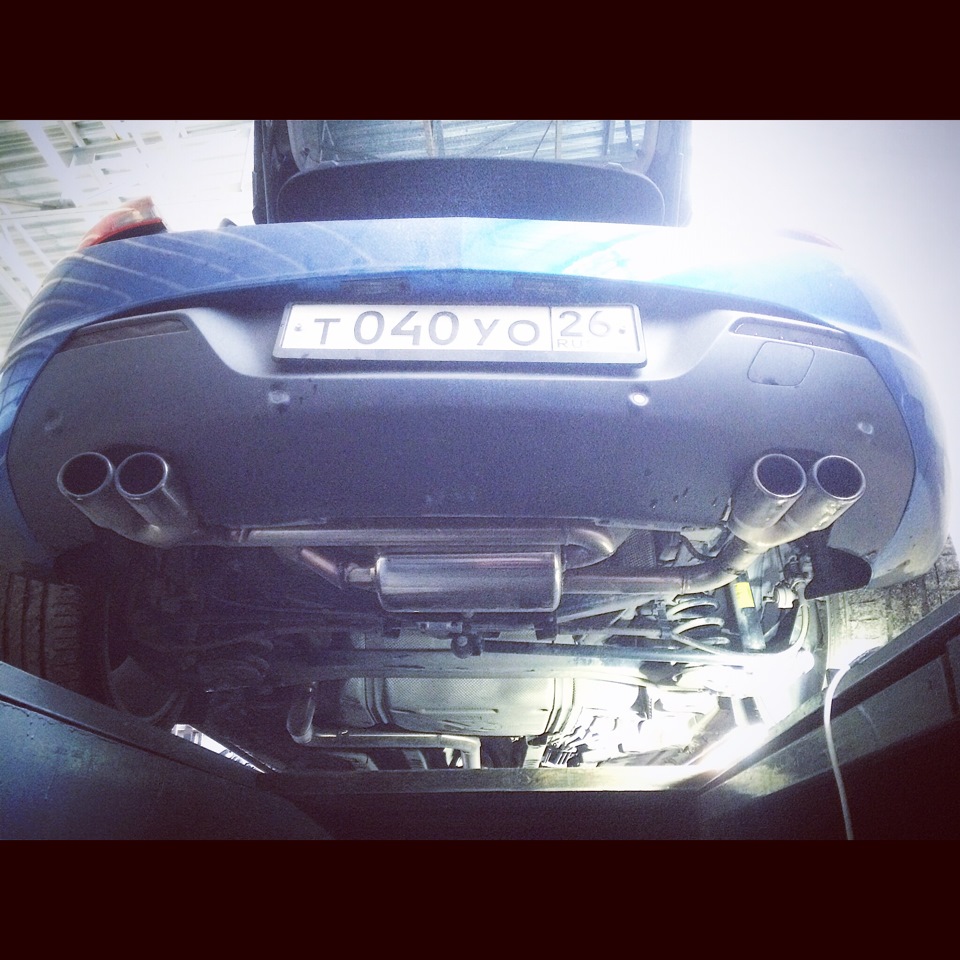 Полный выхлоп от турбины 63мм — Opel Astra J GTC, 1,4 л, 2013 года ...