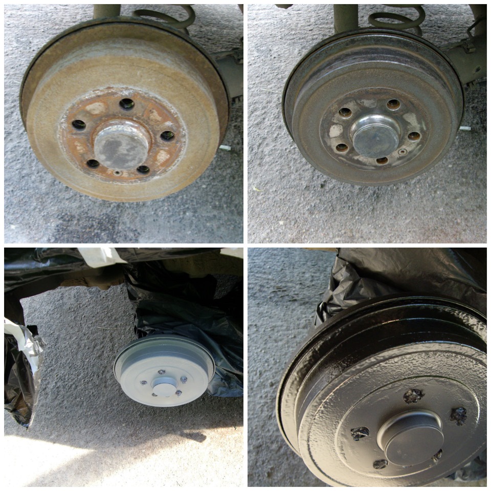 Покраска барабанов термостойкой краской. — Skoda Fabia Combi Mk1, 1,2 л ...