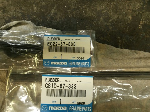 GS1D67333 РЕЗИНКА ДВОРНИКА ЛЕВАЯ / RUBBER, BLADE-FR MAZDA | Запчасти на ...