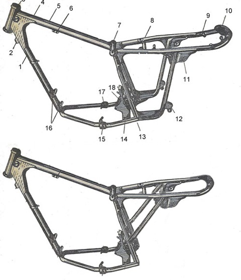 Рама мотоцикла чертеж кроссового