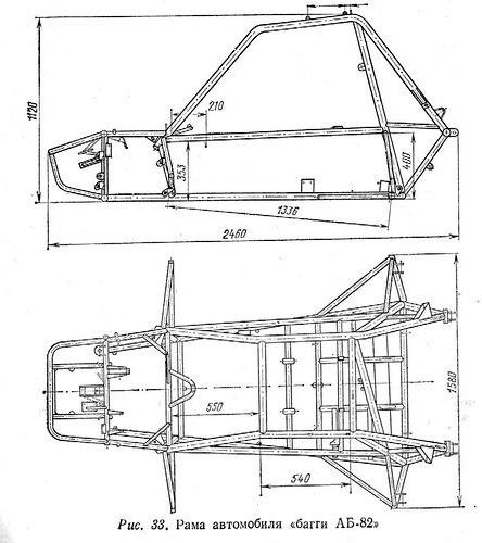 Багги чертежи рамы с размерами двухместные двигатель сзади