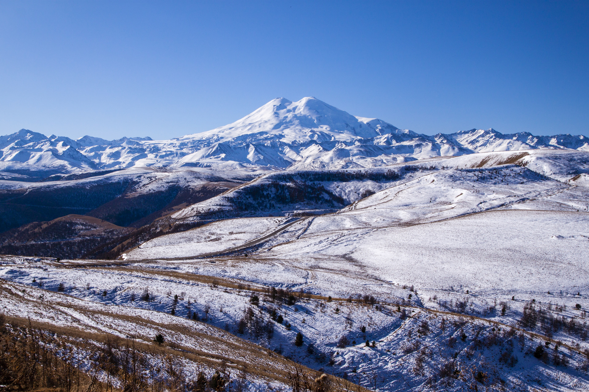 Долина Нарзанов Эльбрус зимой