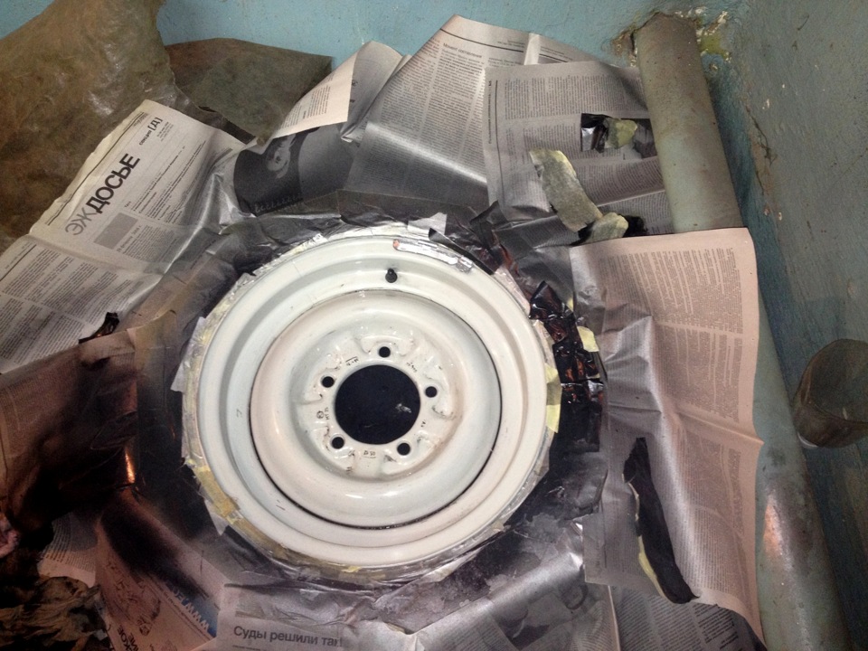 Красим штампы для зимы. — ГАЗ 24, 5,5 л, 1984 года | колёсные диски ...