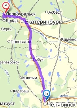 Первоуральск екатеринбург карта