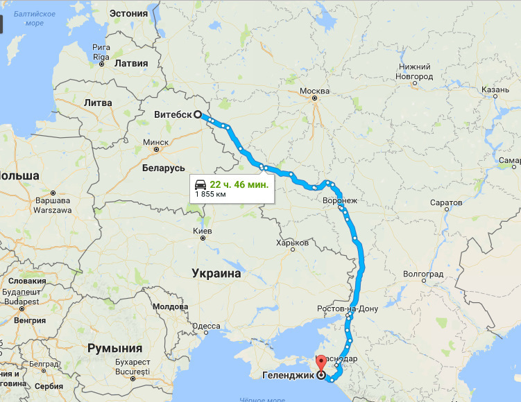 Москва брянск расстояние в км на автомобиле. Дорога от Москвы до Геленджика.