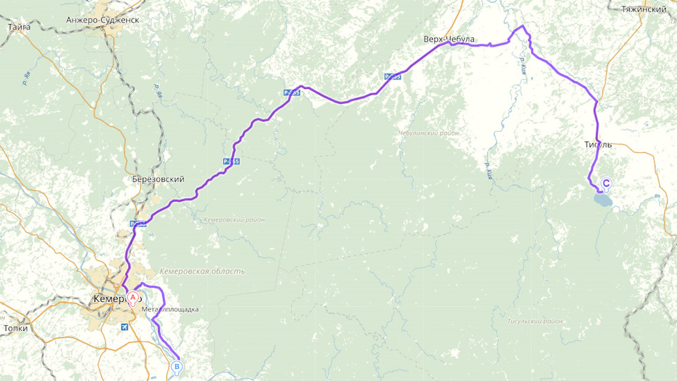 Расстояние до березовский кемеровская область