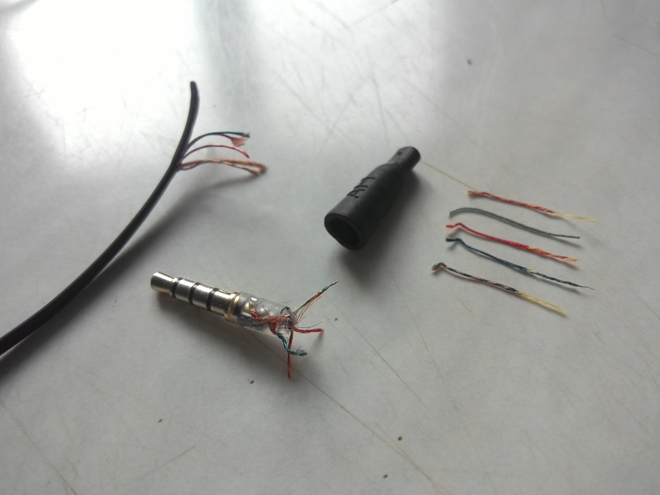 Ремонт провода наушников, замена кабеля с микрофоном