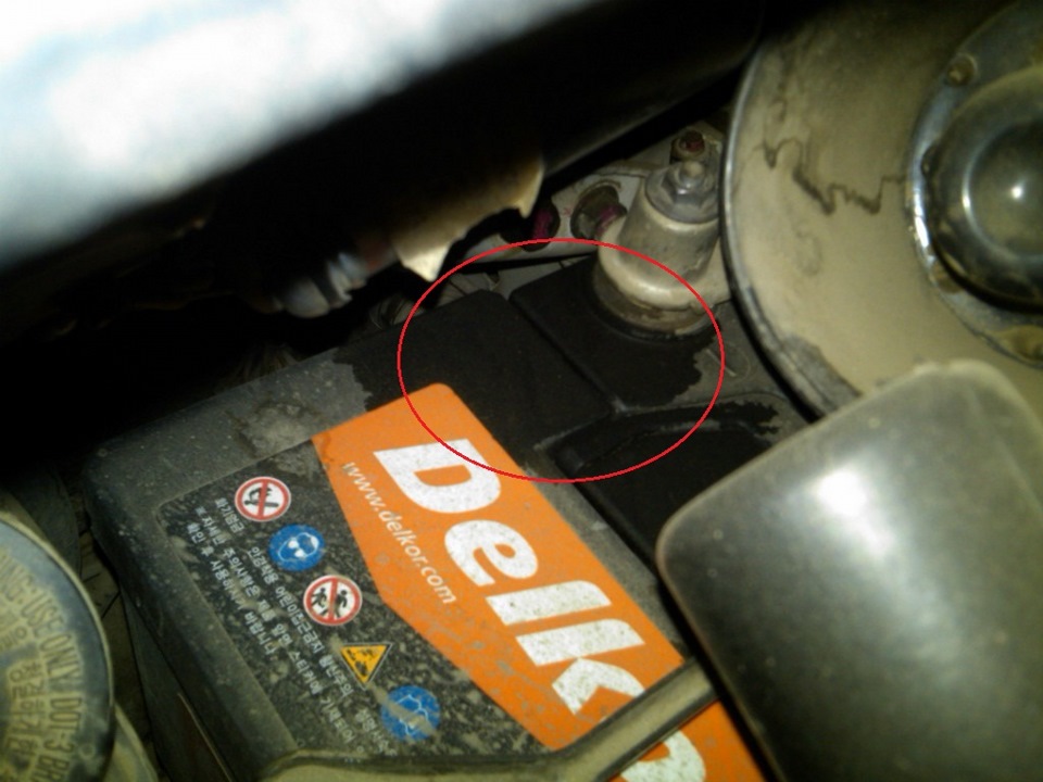 Мокрое пятно на новом аккумуляторе. — Сообщество «Daewoo Matiz Клуб» на ...