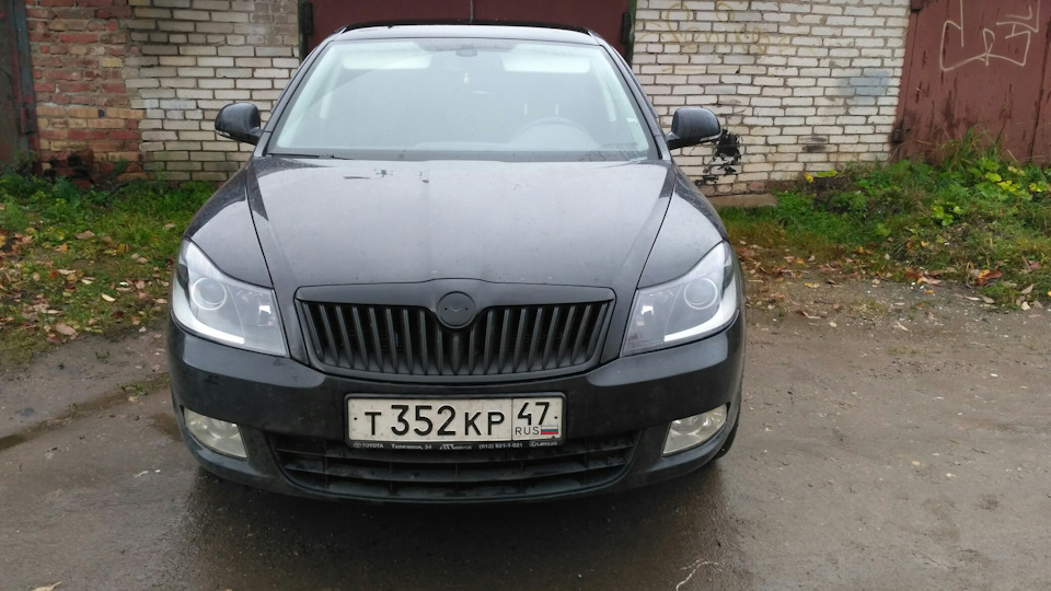 Поменял стекла на фарах и убрал хром — Skoda Octavia A5 Mk2, 1,4 л ...