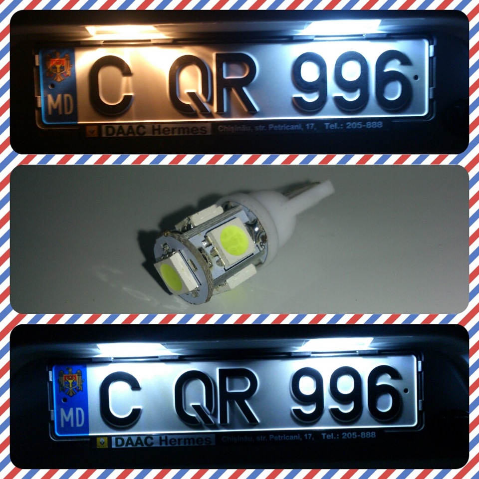 Подсветка заднего номера — Renault Symbol, 1,5 л, 2009 года | своими ...