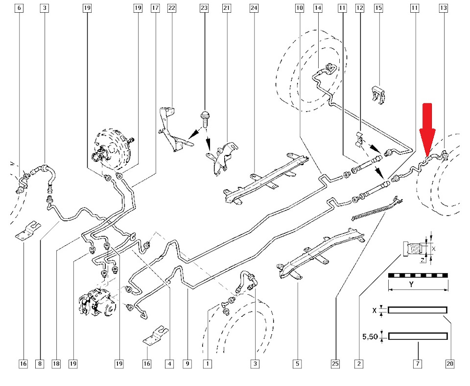 Схема тормозной системы рено мастер 2