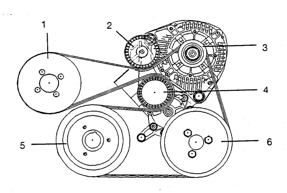 Схема ремня генератора бмв е60 n52