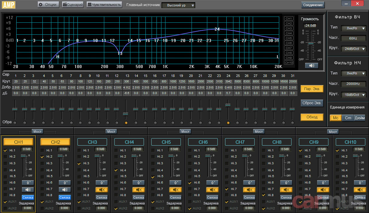 Как настроить amp. Процессор автозвук 8 каналов. Усилитель на 8 каналов.