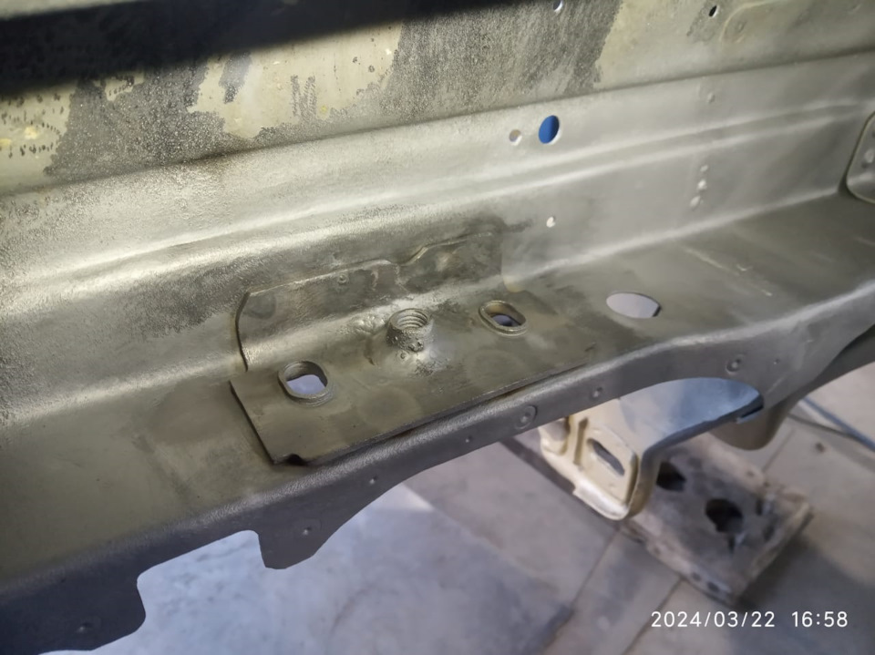 21.03.2024 (Этап 6) Сборка передней части. Установка дублера в левый ...