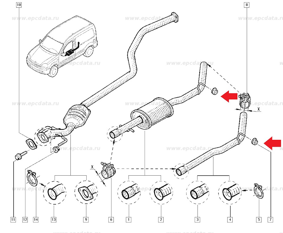 Схема выхлопной системы рено логан 2 - 96 фото