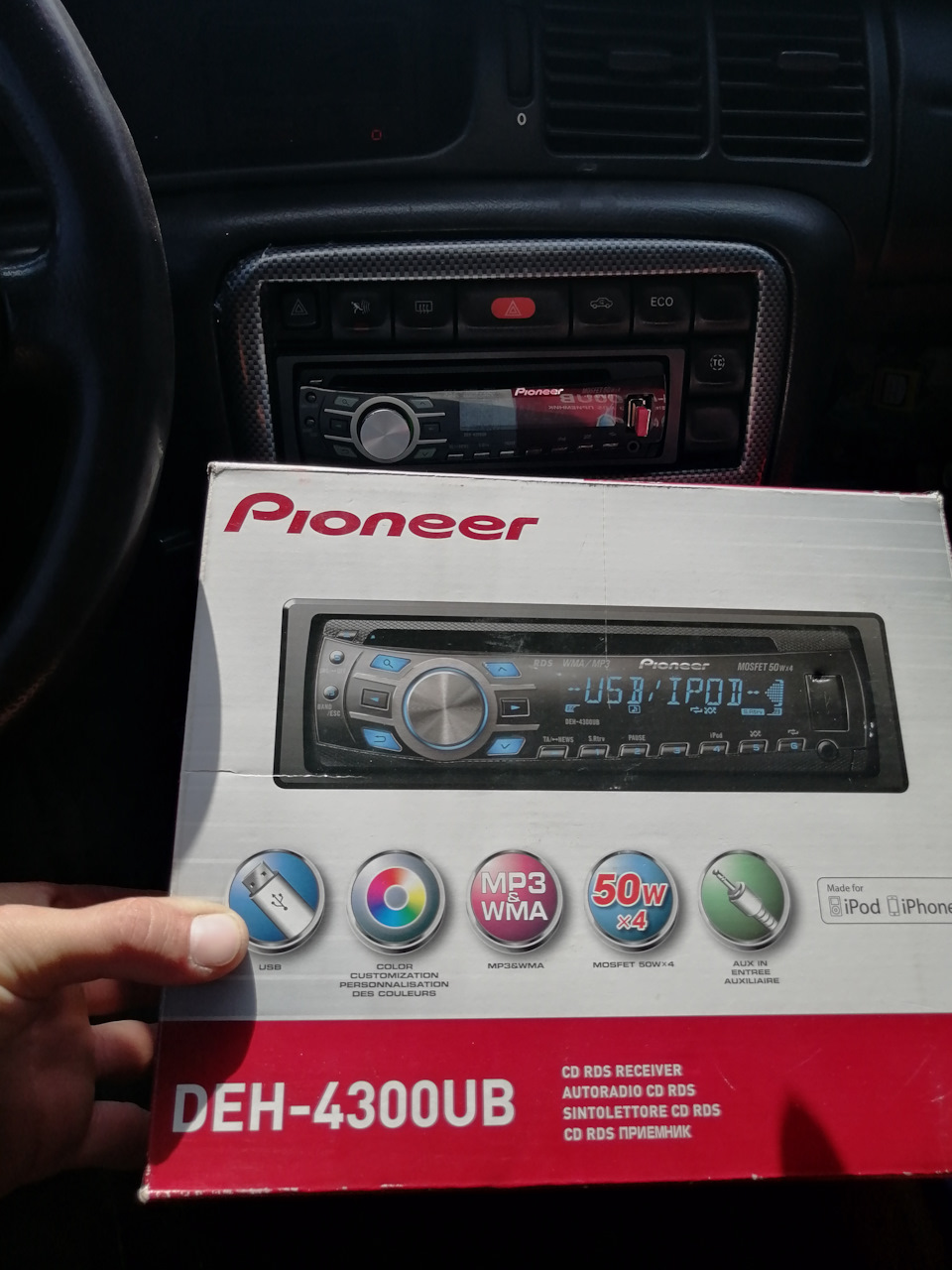 Новая магнитола Pioneer 4300 — Lada 2109, 1,3 л, 1994 года | автозвук |  DRIVE2