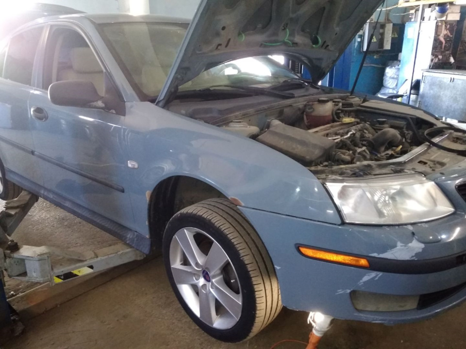 Замена подшипника в муфте компрессора кондиционера автомобиля Saab 9-3 ...