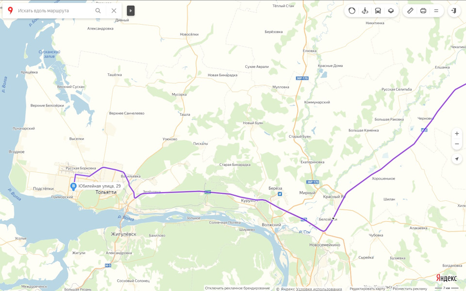 Карта тольятти маршрут построить
