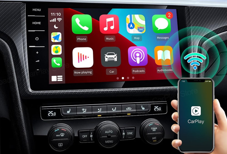 Адаптер беспроводного подключения carplay. Приложение Apple CARPLAY. Машина от Apple. Как подключить Apple CARPLAY Hyundai Santa Fe.