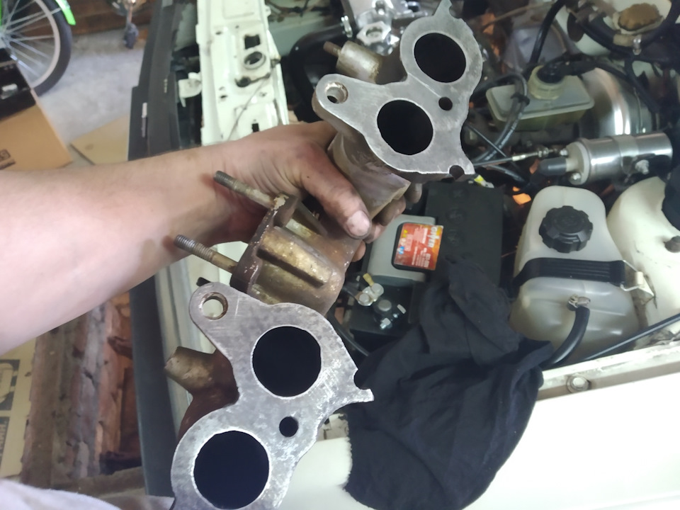 Промывка двигателя, прокладка коллекторов, замена масла — Lada 2109, 1 ...