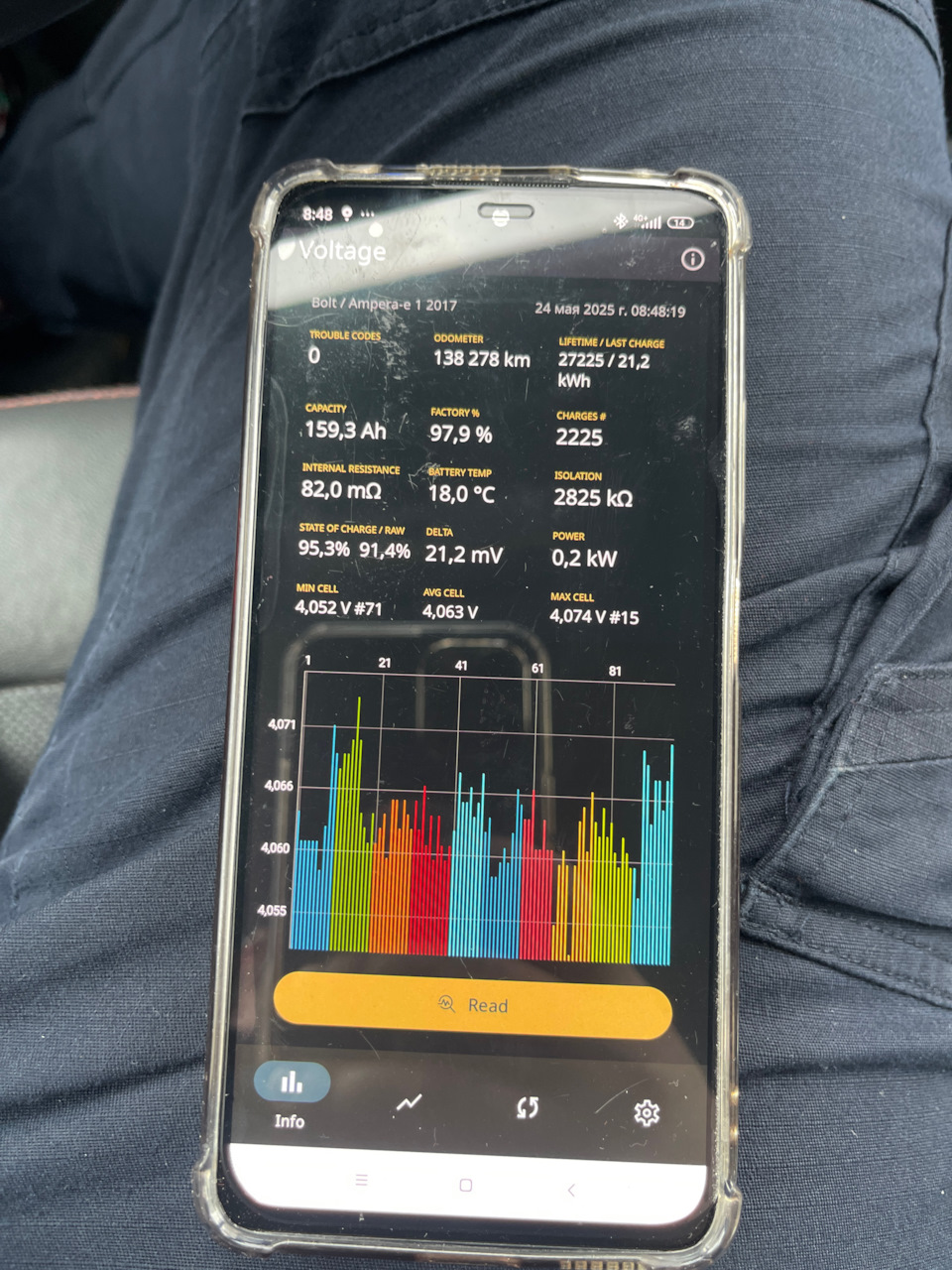 Photo from the logbook Chevrolet Bolt EV