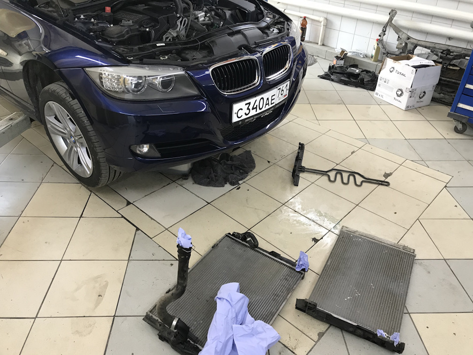 Мойка радиаторов со снятием. — BMW 3 series (E90), 2 л, 2010 года ...
