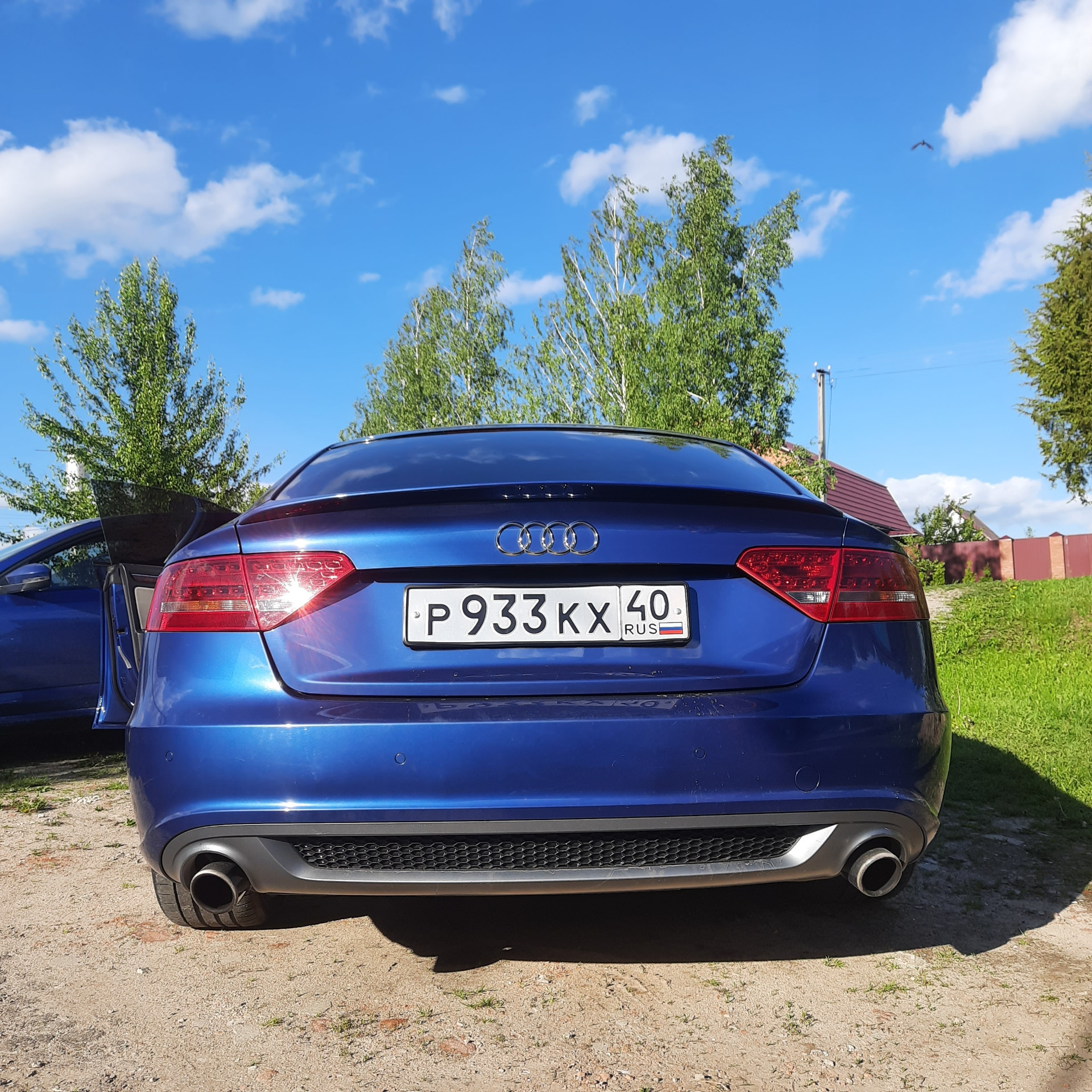 Лип спойлер, покраска диффузора — Audi A5 Sportback (1G), 2 л, 2011 ...