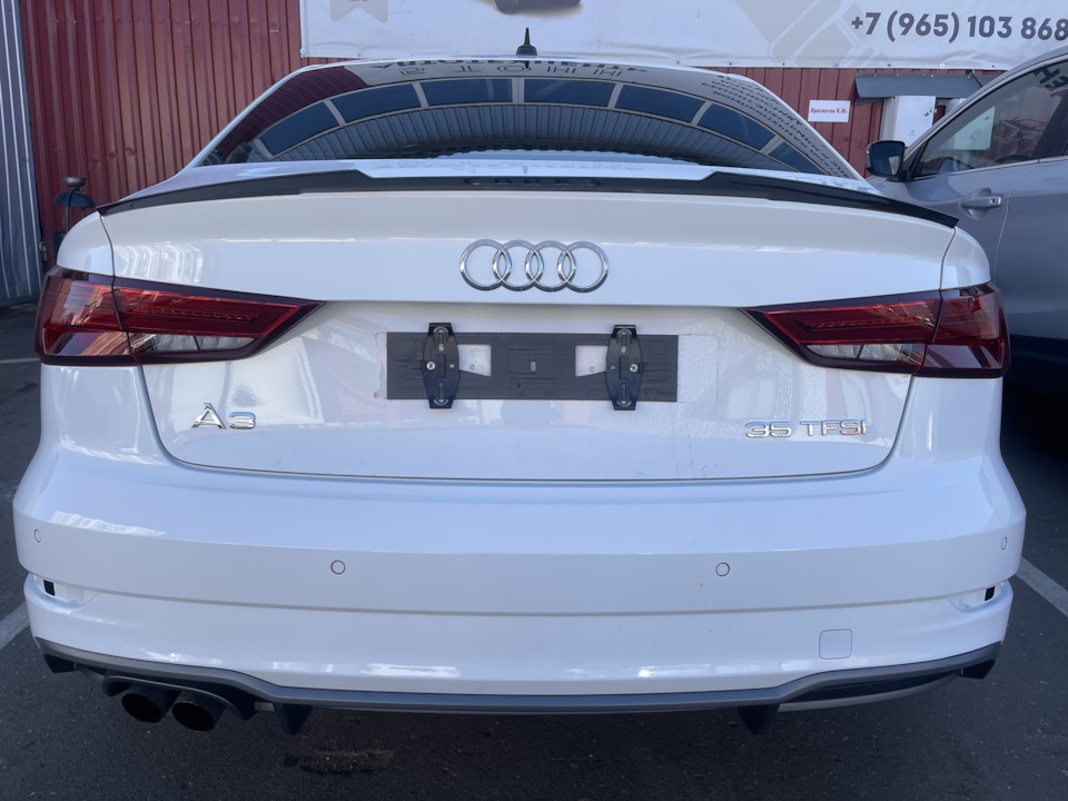 Ремонт дхо/ крепление номеров Plexiclick — Audi A3 Sedan (8V), 1,4 л ...
